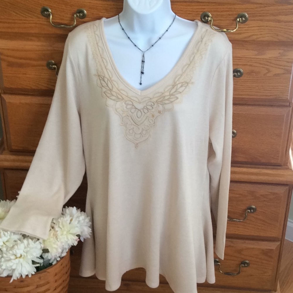 Tan Top By Karen Brooks NWT